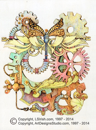 Steam Punk Wood Burning Pyrography Project by Lora Irish LSIrish