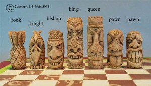 Tiki Chess Set by Lora Irish