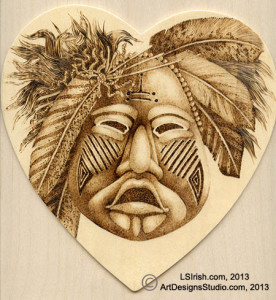 Pyrography Mask Project by Irish