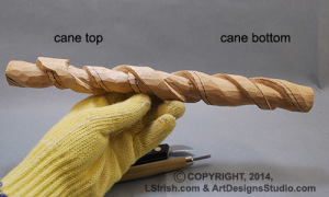 wood carving a snake