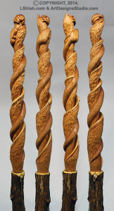 Sassafra Twistie Cane and Snake by Lora Irish