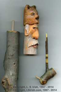 How to join a wood carving cane topper