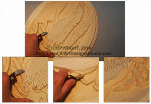 Under cut in wood carving