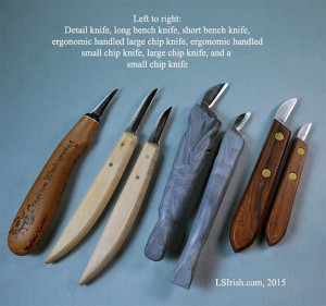 bench knives used in relief wood carving and whittling
