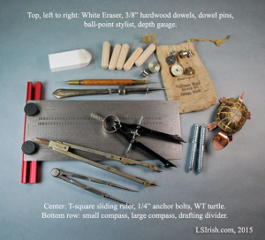 General measuring supplies for relief wood carving and whittling