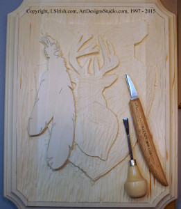 Levels in relief wood carving