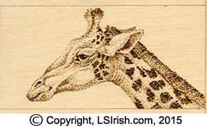 Pointillism Pyrography Giraffe Pattern