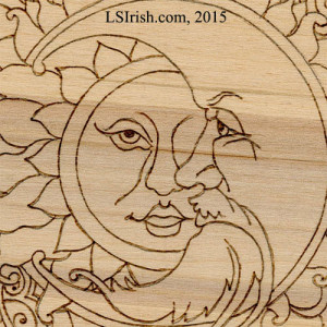 Outlining a pyrography pattern