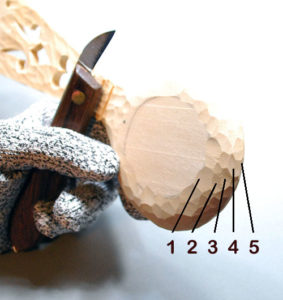 wood carving a wooden spoon