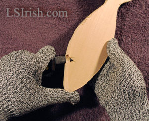 wood carving a wooden spoon