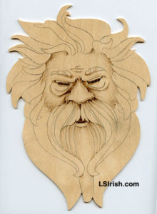 wood burning the wood spirit face