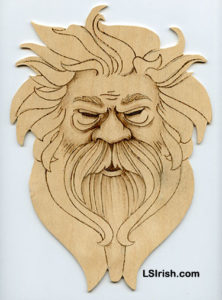 wood burning the wood spirit face