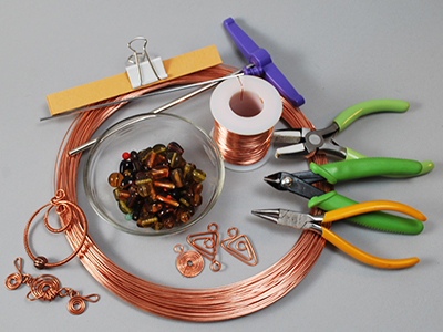 wire-bent copper jewelry
