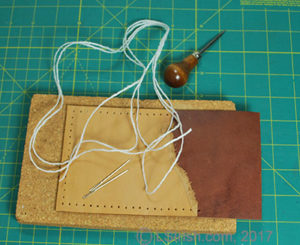 leather crafting, double needle stitching