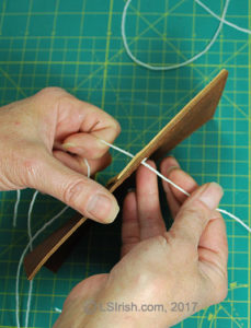 leather crafting, double needle stitching