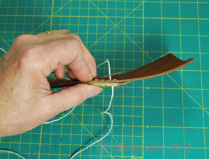 leather crafting, double needle stitching