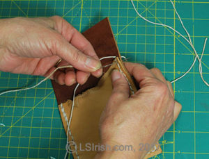 leather crafting, double needle stitching