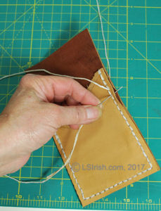 leather crafting, double needle stitching