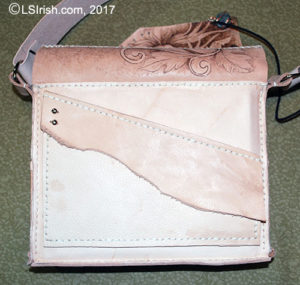 creating a pocket flap for a leather purse