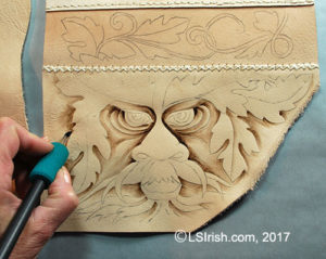 pyrography burning on leather