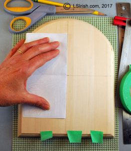 tracing your pattern to the wood