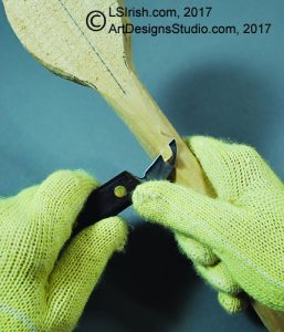 Rough Cutting a Wooden Spoon