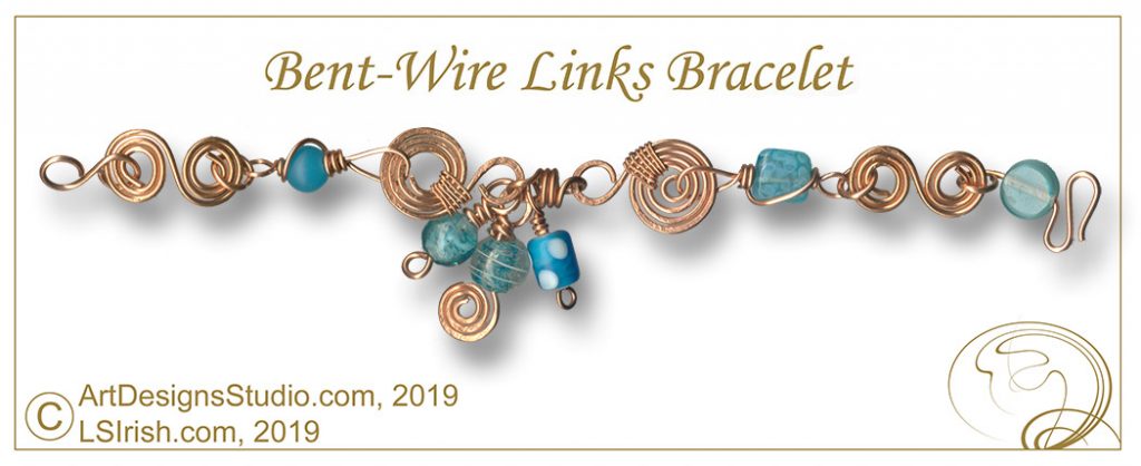 copper jewelry bent wire links